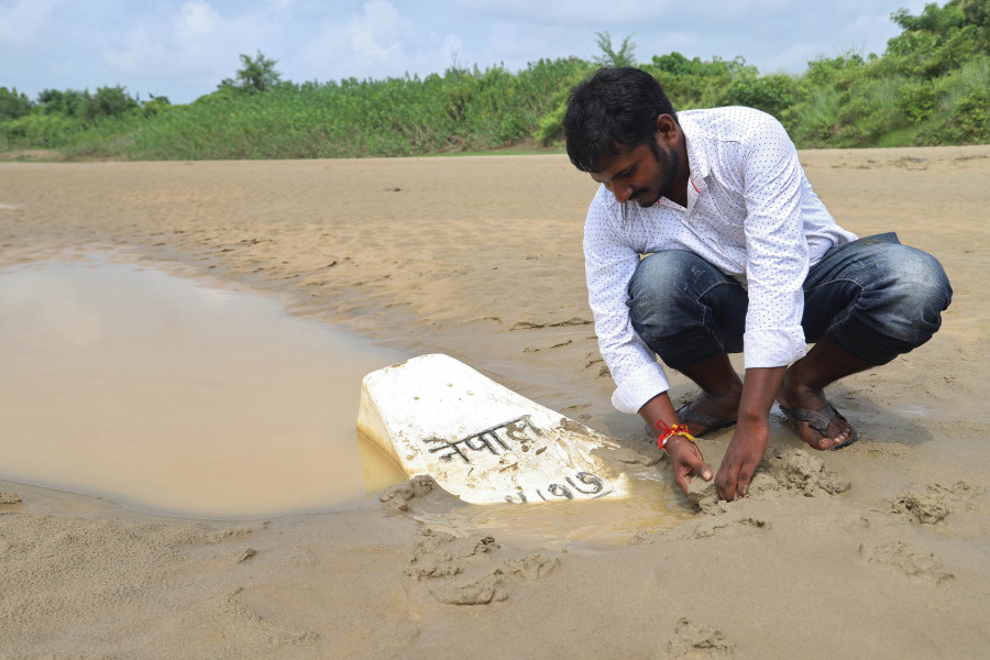 A government team consisting of Army has been quietly measuring Nepal’s border with India