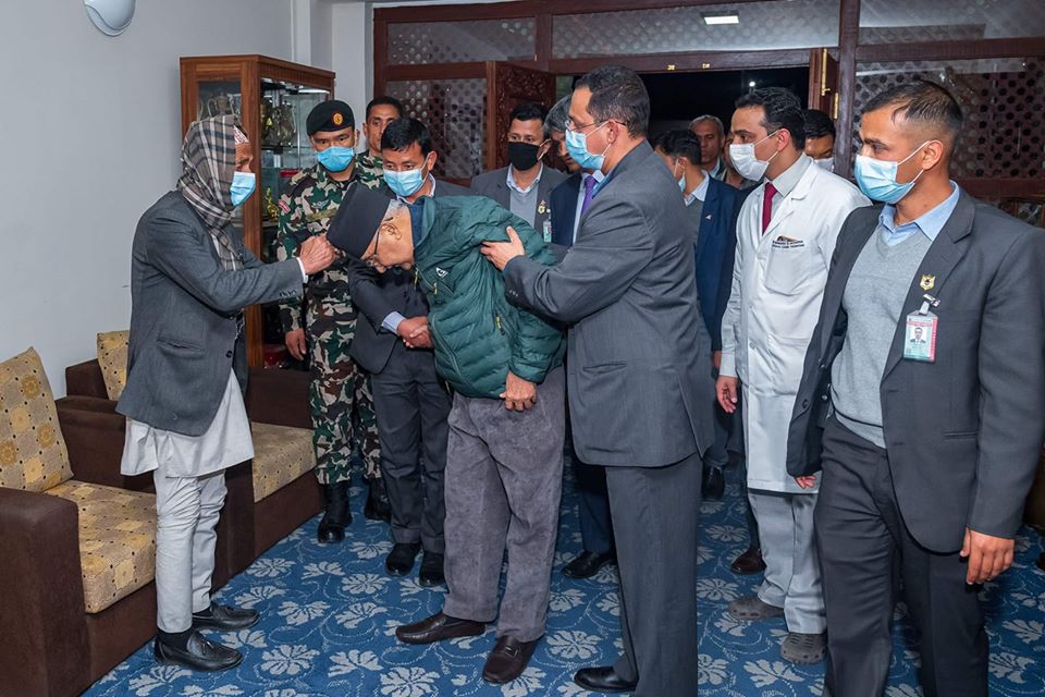 PM Oli Returns Home After Successful Renal Surgery