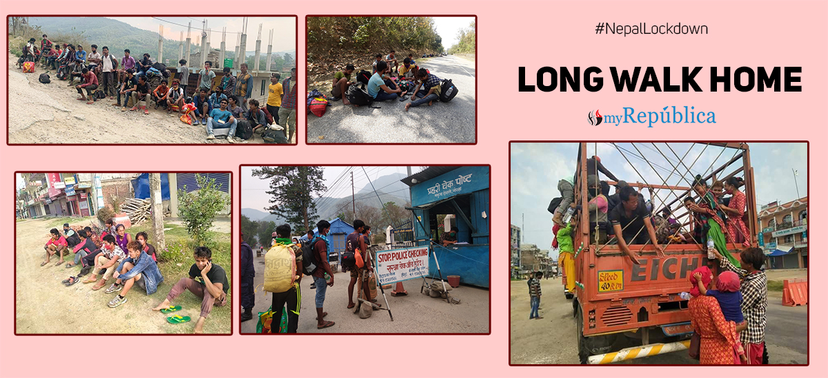 Thousands Brave Long, Painful Walk Home As Singha Durbar Goes To Sleep