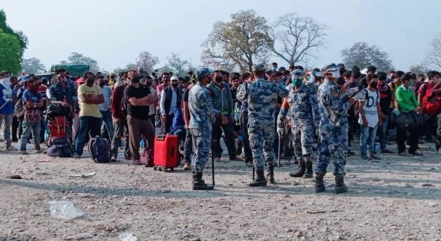 One Thousand Indians Go Home Through Western Transit Point