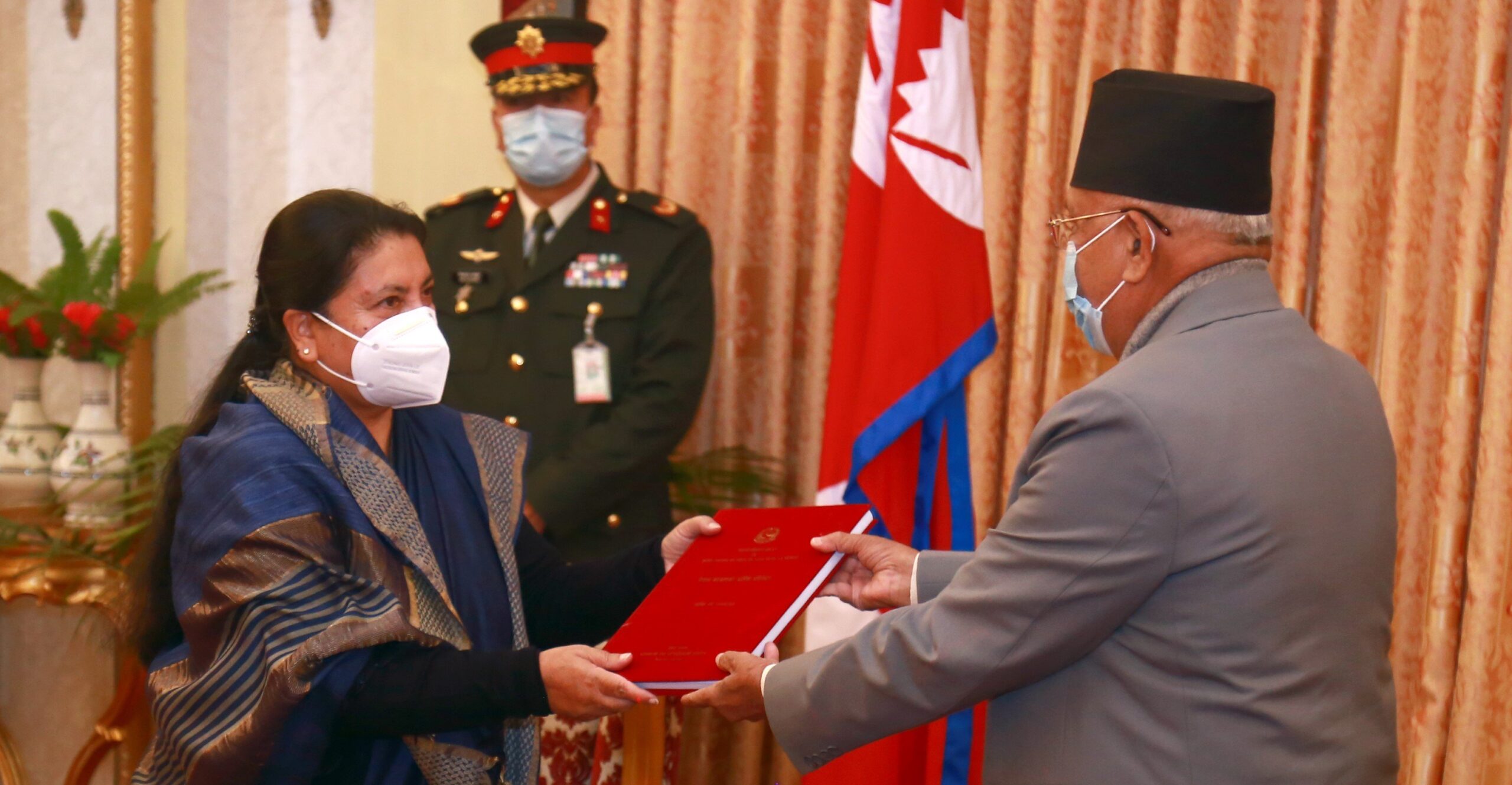 PM Oli Presents Government’s Annual Report To President Bhandari