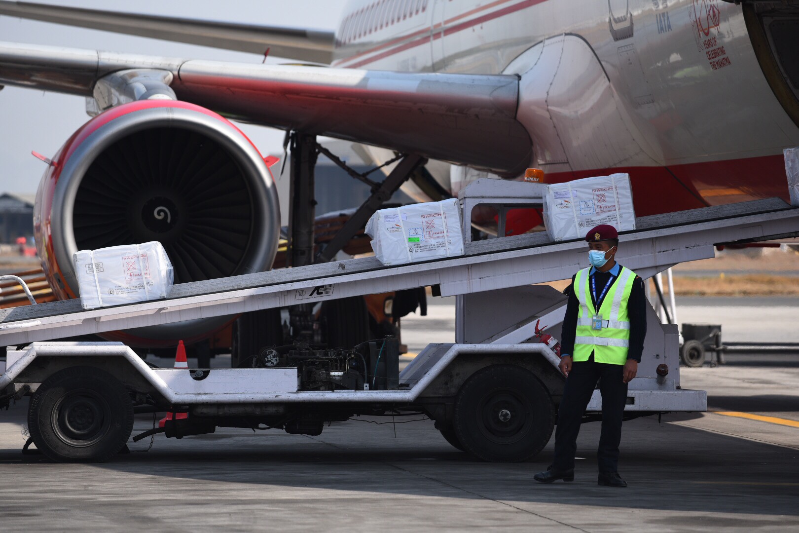 One Million Covishield Vaccines Arrive In Kathmandu From India